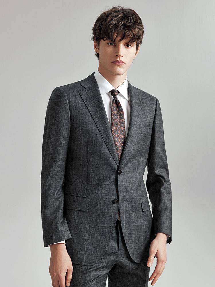 Men Formal Wear Fashion - 100% Wool Suits For Men Slim