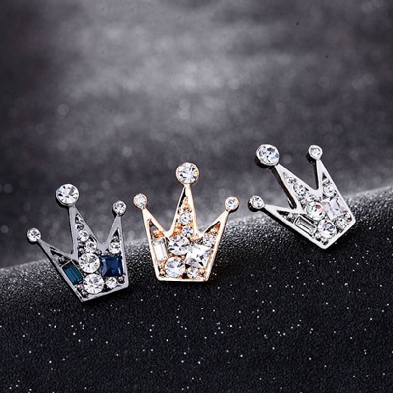 Tuxedo Lapel Pin - Luxury Metal Crown Brooch For Women