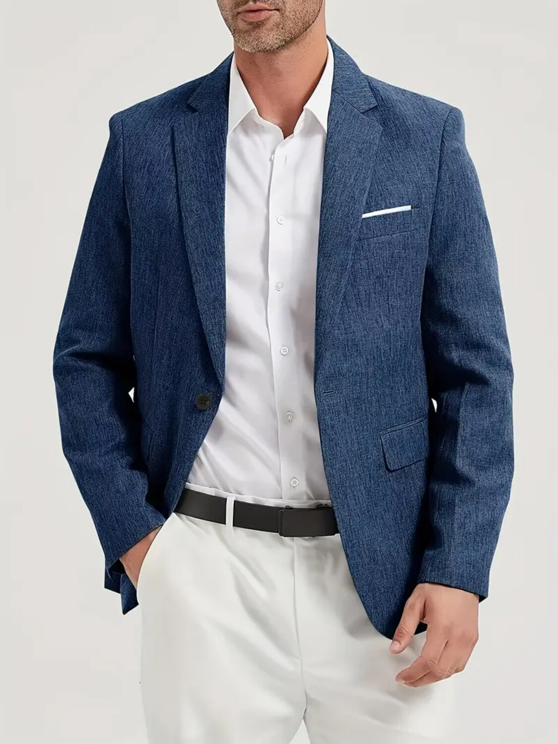 Men Formal Wear Fashion - Mens Suit Jacket Single Breasted Casual