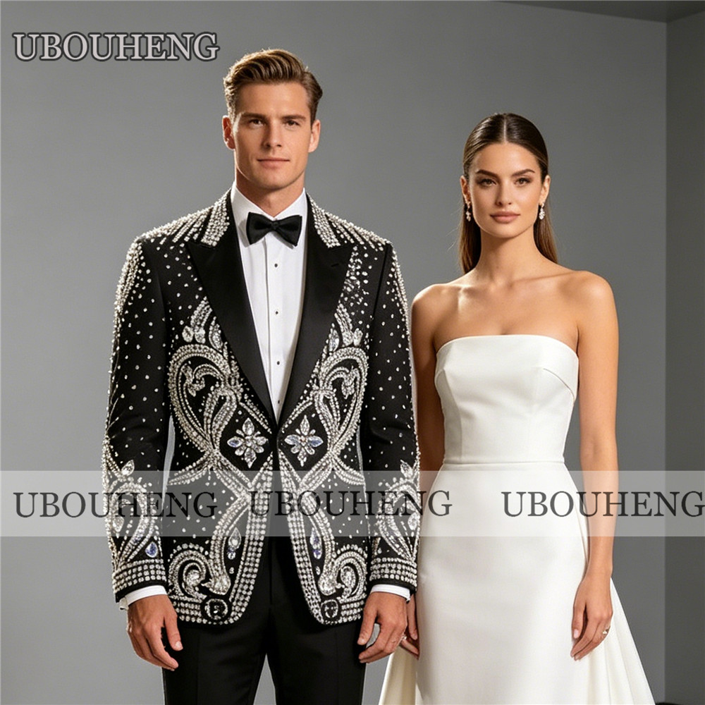 Men'S Formal Wear Attire - Exquisite Wedding Suit For Man Diamond