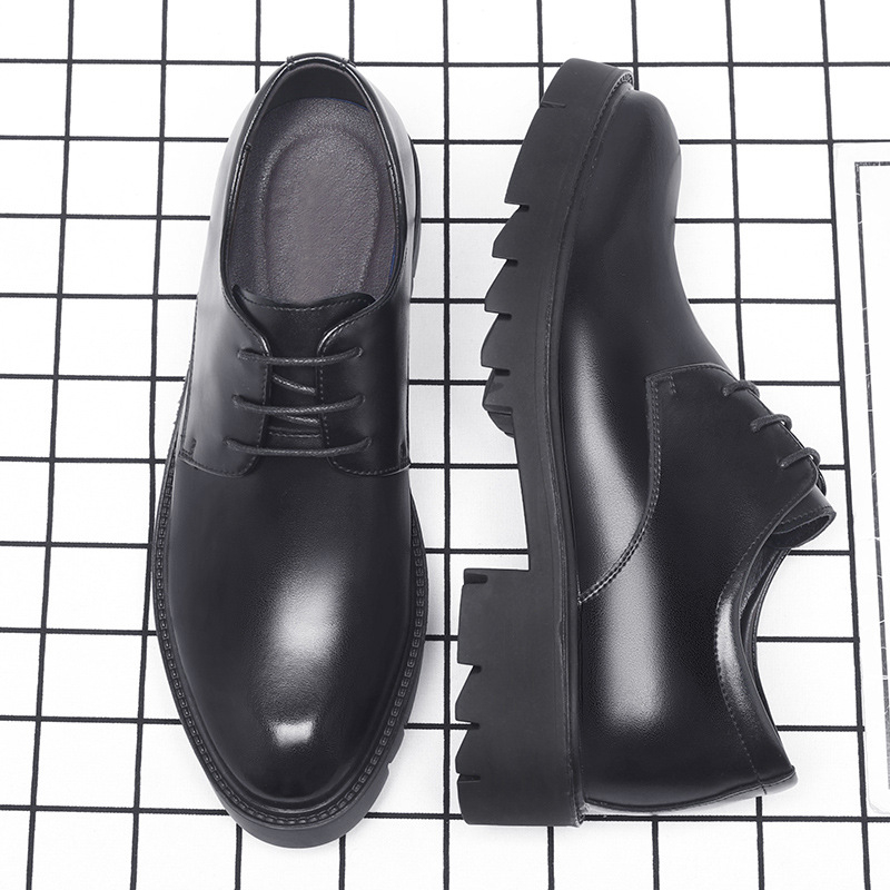 Men'S Formal Office Wear Shoes - Mens Black Leather Lace Up Dress