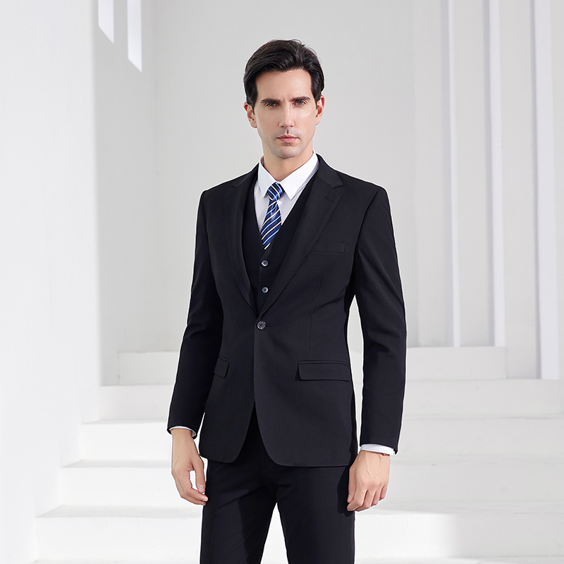 Men'S Formal Wear Attire - High-End Black Business Suit And Trousers