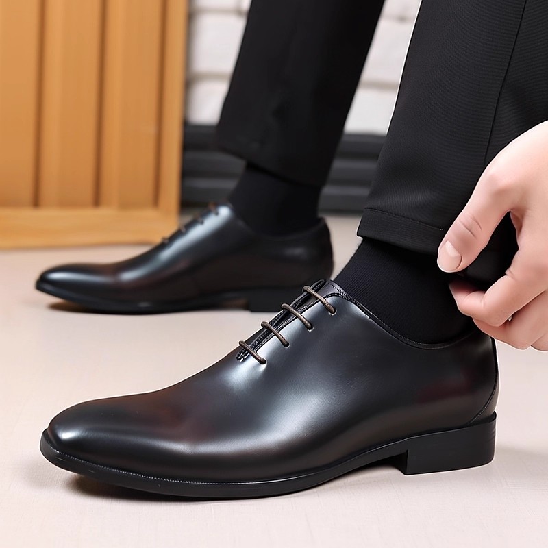 Men'S Formal Office Wear Shoes - Designer Genuine Leather Mens Wholecut Oxford