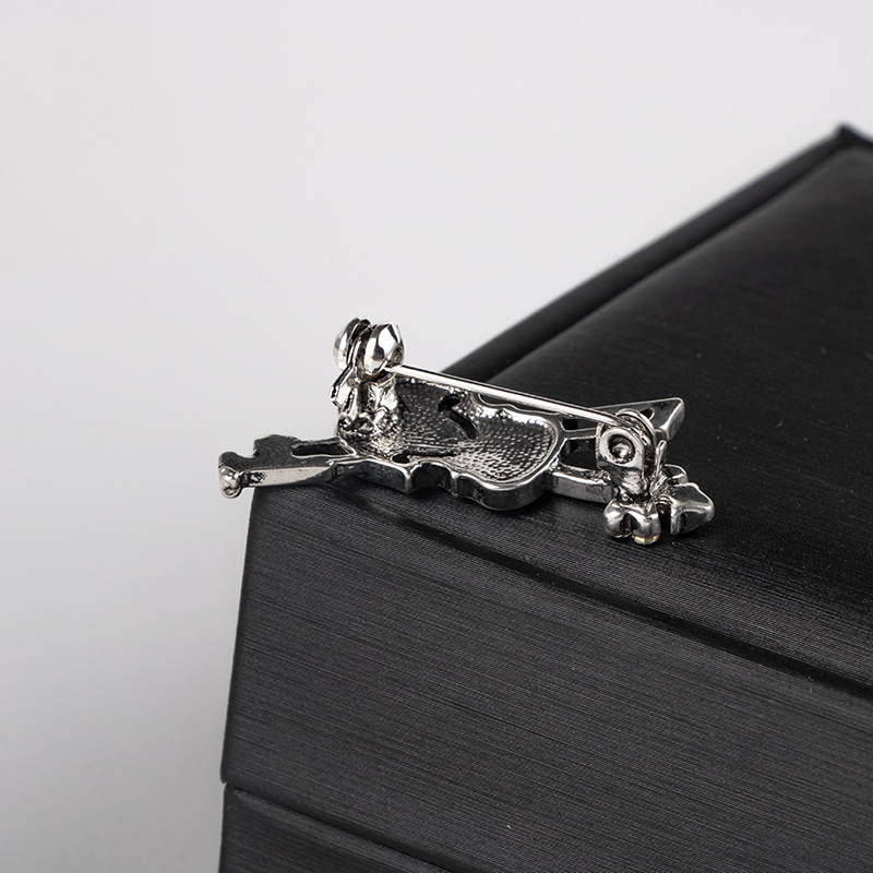 Crystal Violin Brooch Jewelry  - огляд і ціна Tuxedo Lapel Pin