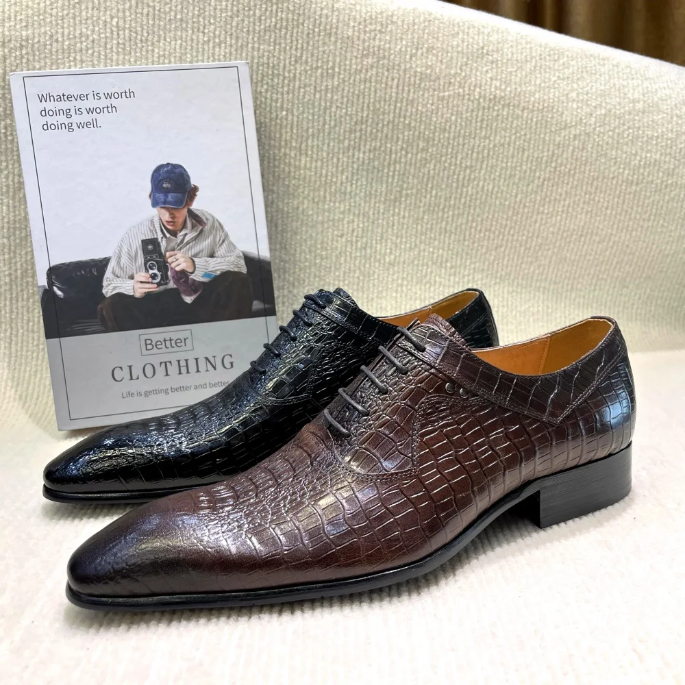 Italian Luxury Men's Pointed T - огляд і ціна Men'S Formal Office Wear Shoes