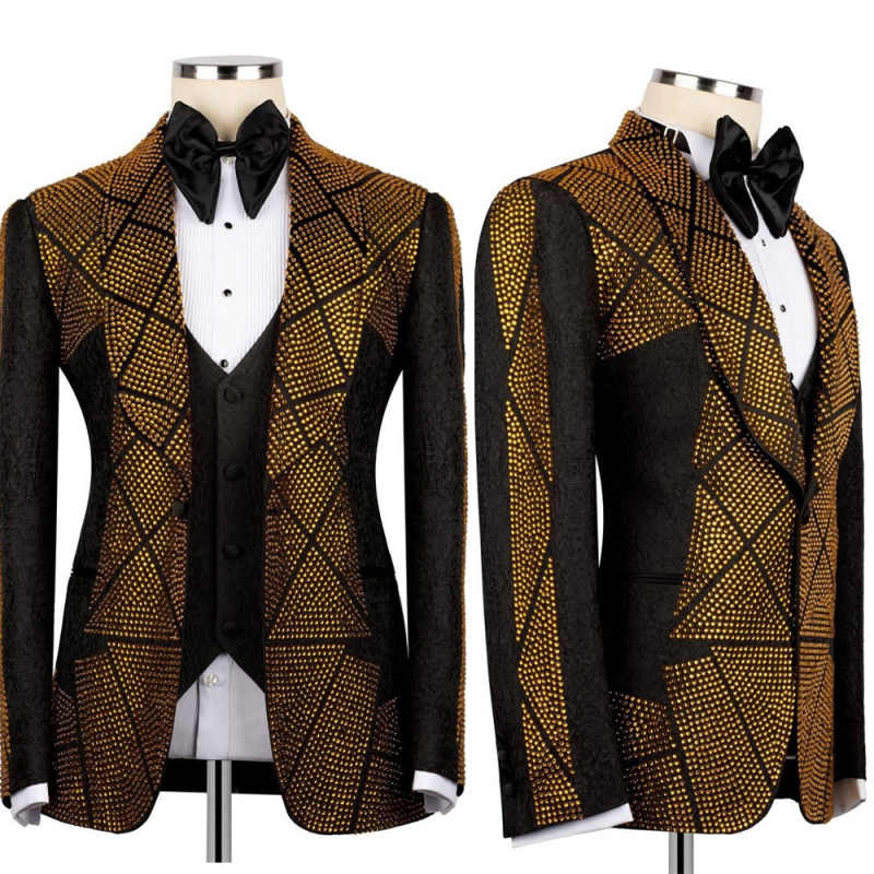 Gold Beads Men Suit Attire For - огляд і ціна Men'S Formal Wear Attire