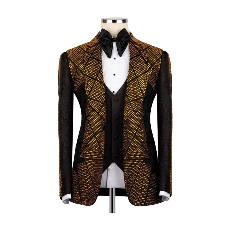 Gold Beads Men Suit Attire For - огляд і ціна Men'S Formal Wear Attire