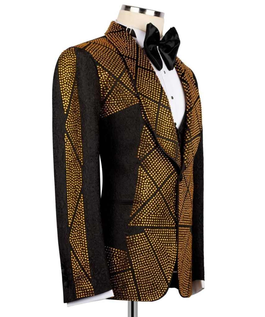 Gold Beads Men Suit Attire For - огляд і ціна Men'S Formal Wear Attire