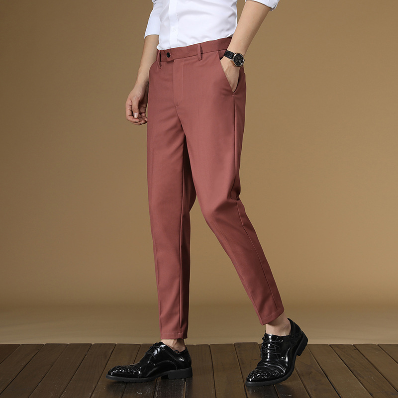 Summer Suit Pants Men Red Blac - огляд і ціна Men Formal Wear Office