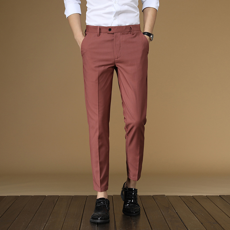Summer Suit Pants Men Red Blac - огляд і ціна Men Formal Wear Office
