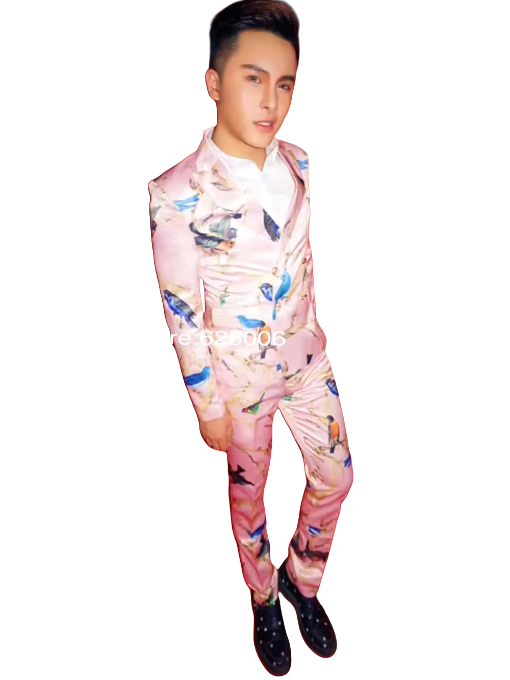 Men's Fashion Flower Pink Bird - огляд і ціна Men Formal Wear Fashion