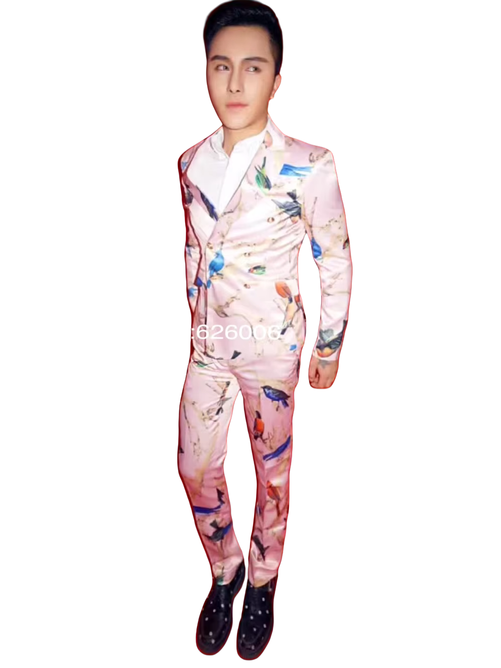 Men's Fashion Flower Pink Bird - огляд і ціна Men Formal Wear Fashion