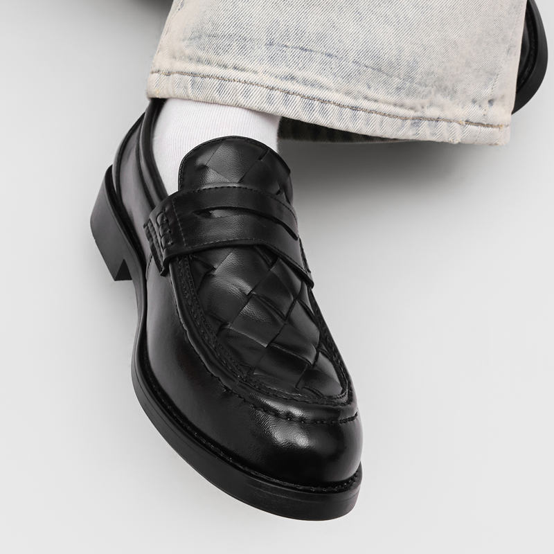 Men handmade woven penny loafe - огляд і ціна Men'S Formal Office Wear Shoes