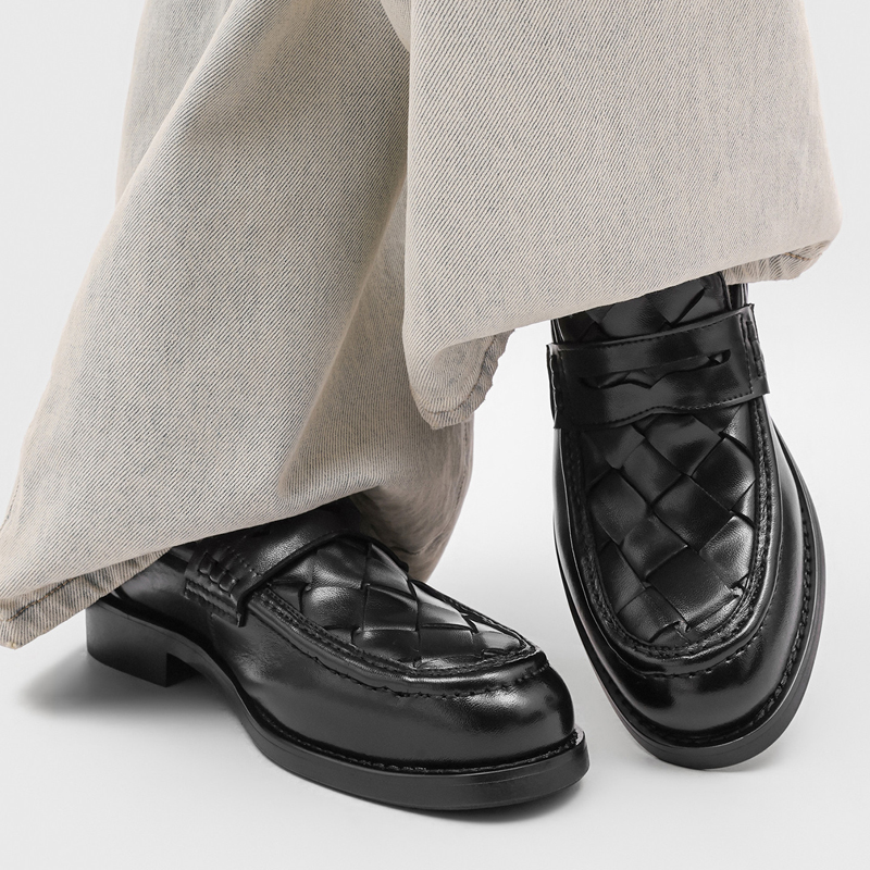 Men handmade woven penny loafe - огляд і ціна Men'S Formal Office Wear Shoes