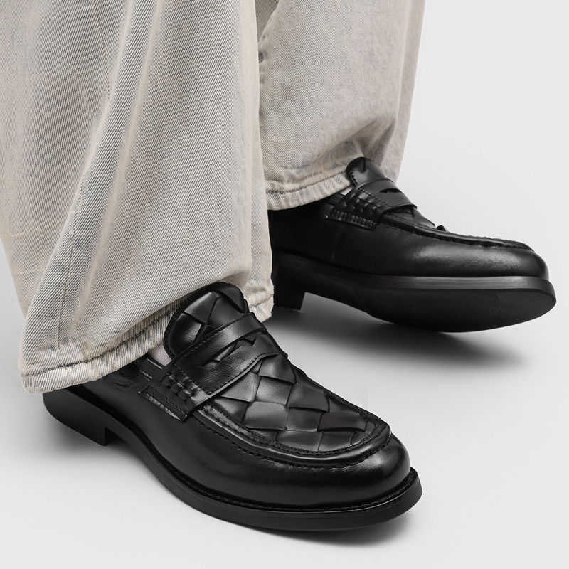Men handmade woven penny loafe - огляд і ціна Men'S Formal Office Wear Shoes