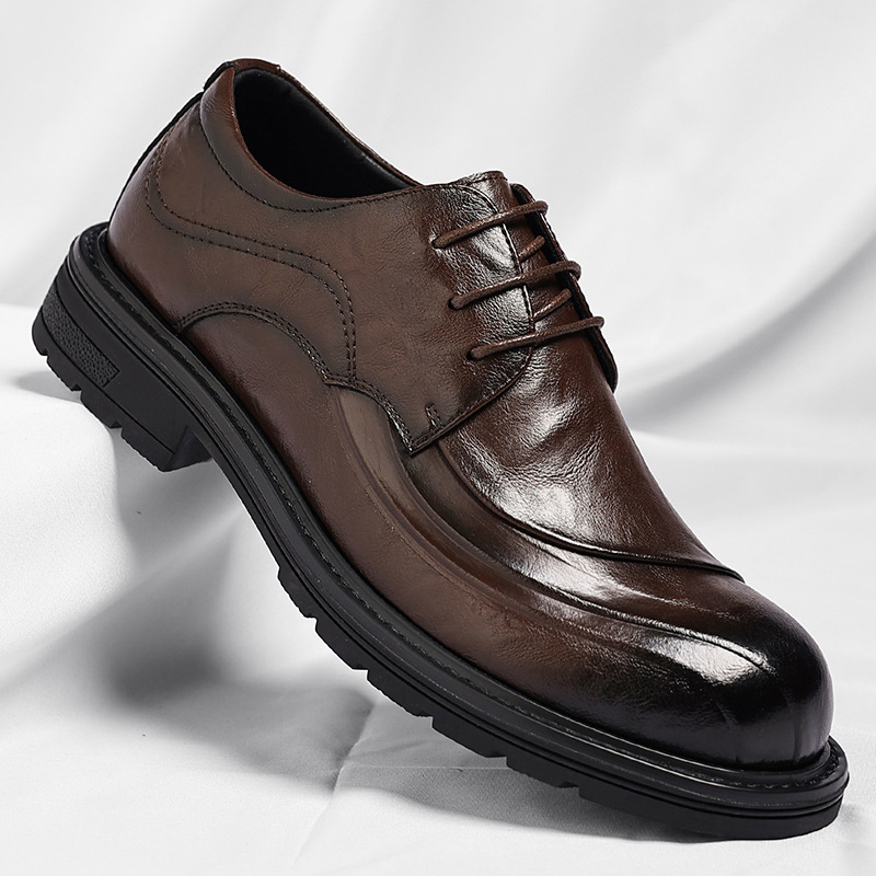 Brown Burnished Genuine Leathe - огляд і ціна Men'S Formal Office Wear Shoes