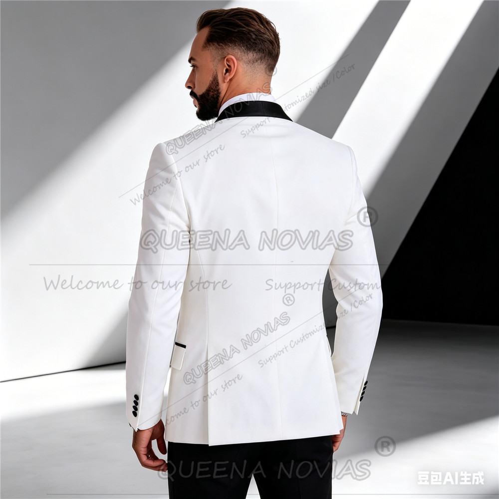 Elegant White Suit Men 3 Piece - огляд і ціна Men'S Formal Wear Attire