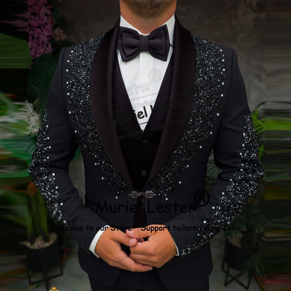 Sparkly Crystals Beaded Suits  - огляд і ціна Men'S Formal Wear Attire