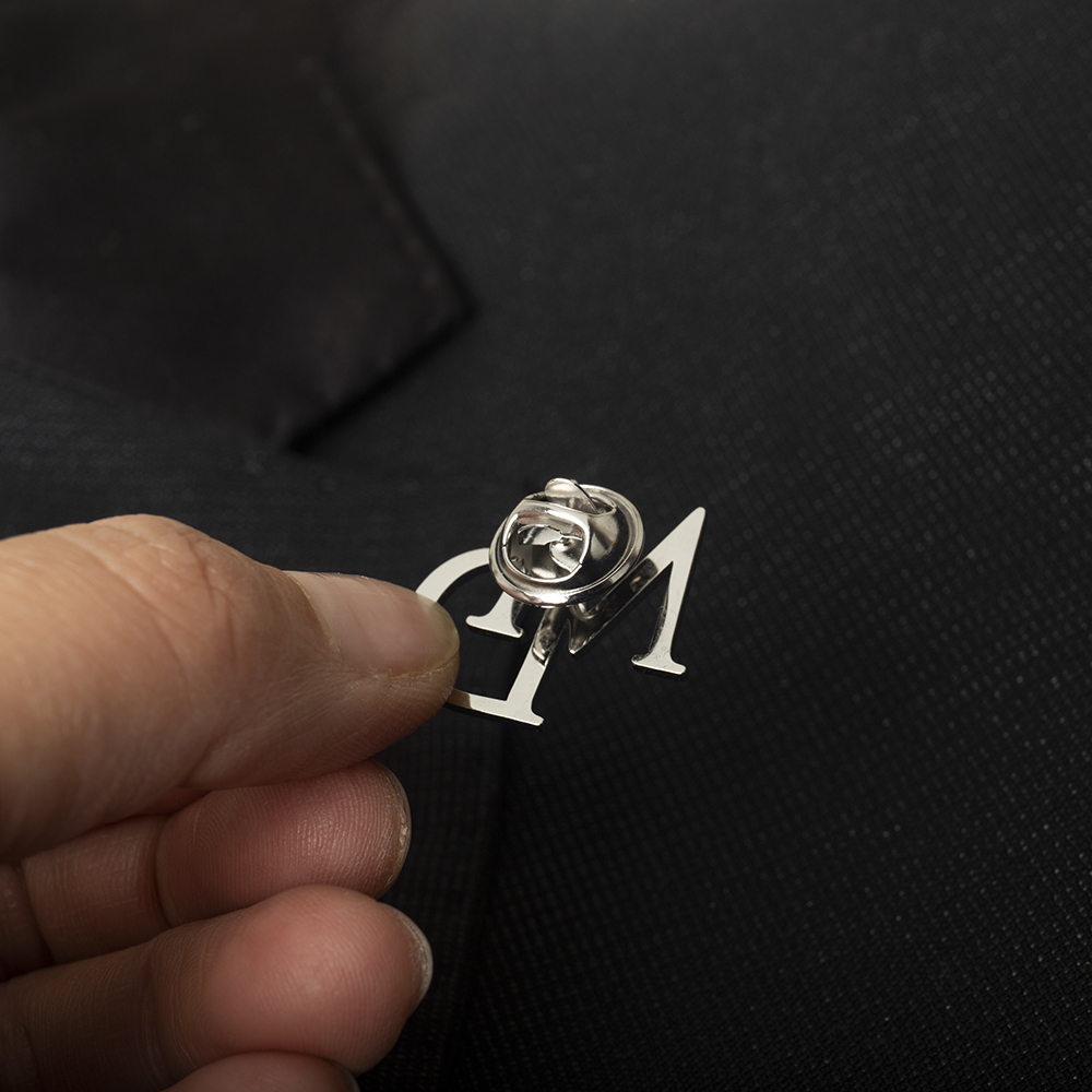 Tangula Custom Initials Brooch - огляд і ціна Tuxedo Lapel Pin