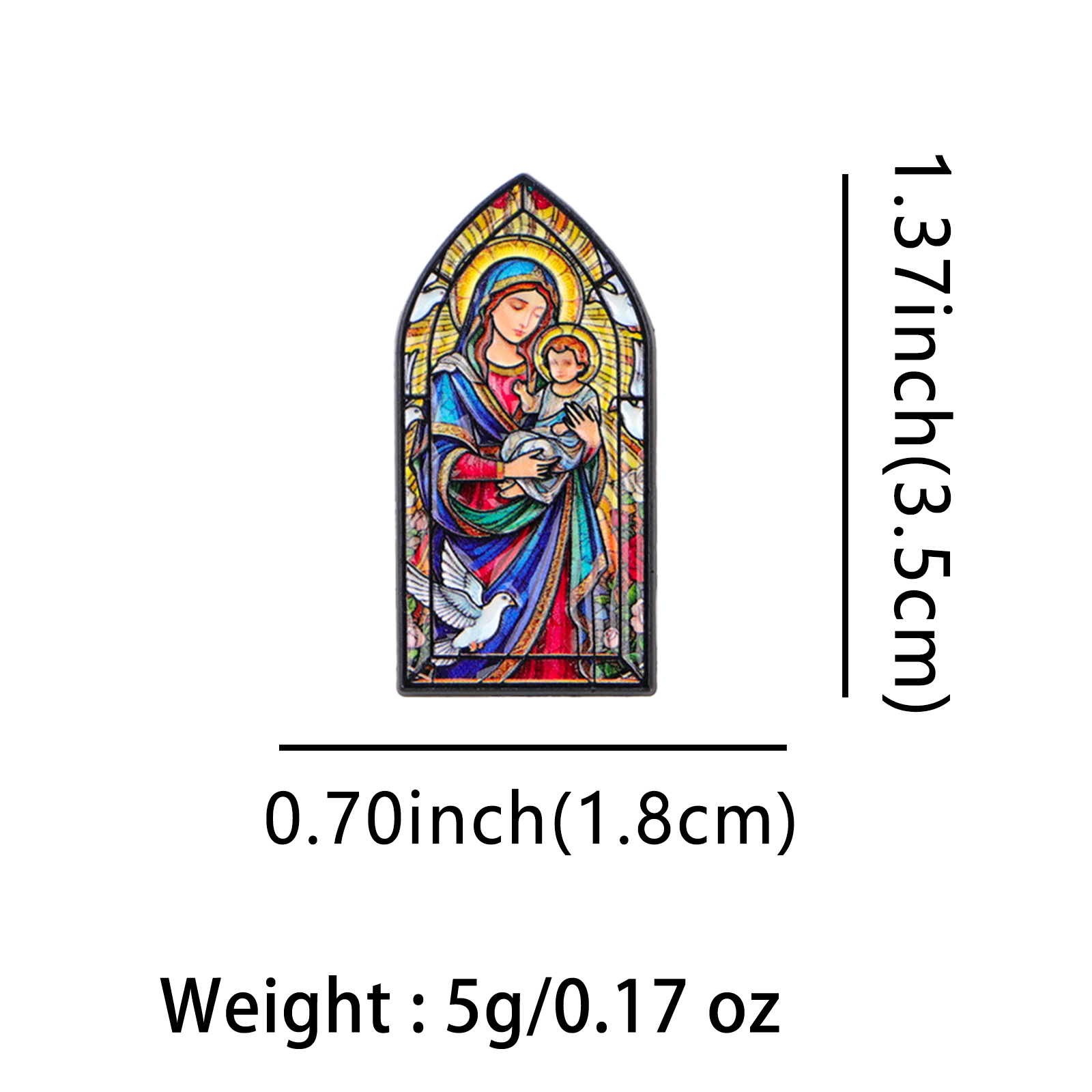 Virgin Mary Jesus Vintage Lape - огляд і ціна Tuxedo Lapel Pin
