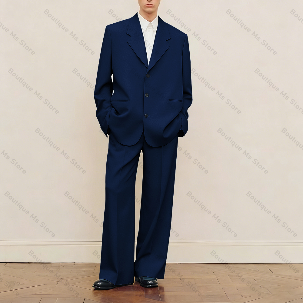Men's Black Oversized Suit Set - огляд і ціна Men Formal Wear Fashion
