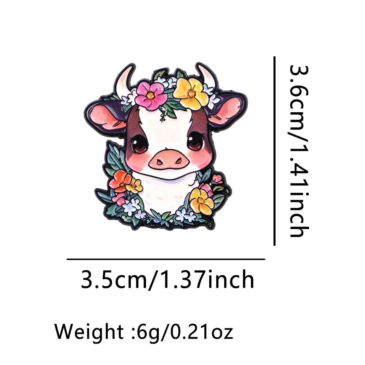 Cute Cartoon Cows Metal Badges - огляд і ціна Tuxedo Lapel Pin