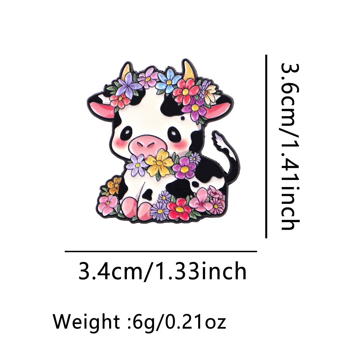 Cute Cartoon Cows Metal Badges - огляд і ціна Tuxedo Lapel Pin
