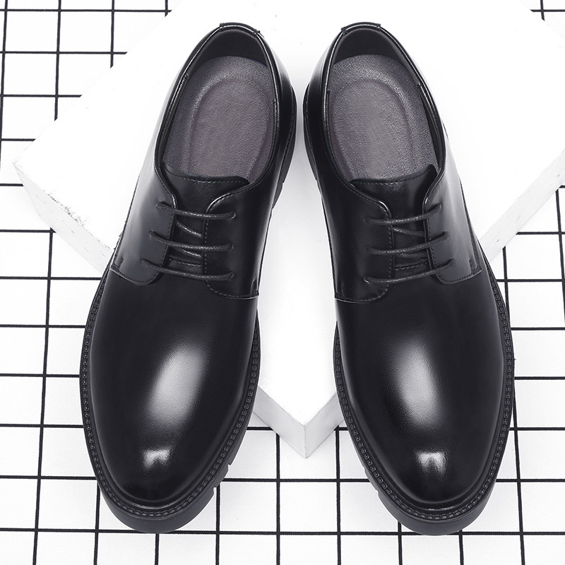 Mens Black Leather Lace Up Dre - огляд і ціна Men'S Formal Office Wear Shoes