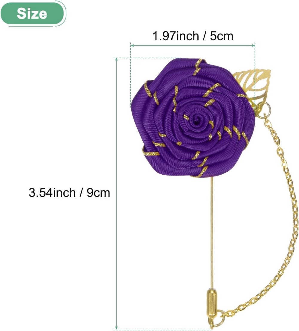 Rose Brooch Pin Cloth Rose Flo - огляд і ціна Tuxedo Lapel Pin