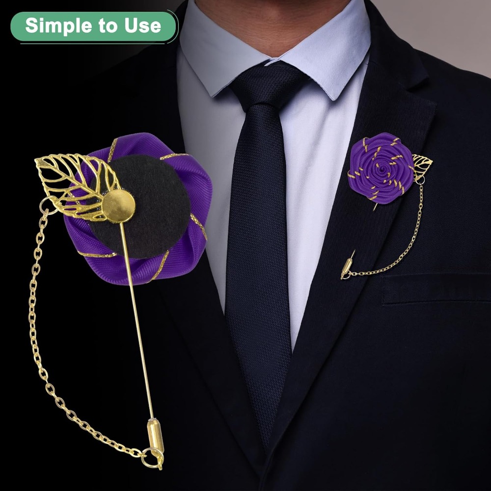 Rose Brooch Pin Cloth Rose Flo - огляд і ціна Tuxedo Lapel Pin