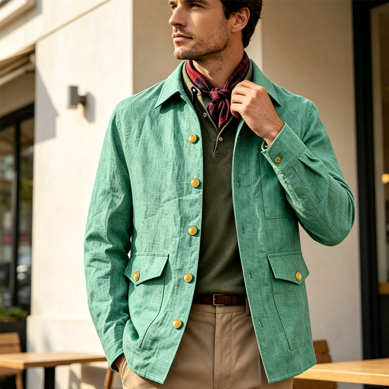 Vintage Men's Linen Jacket Lap - огляд і ціна Men Formal Wear Office